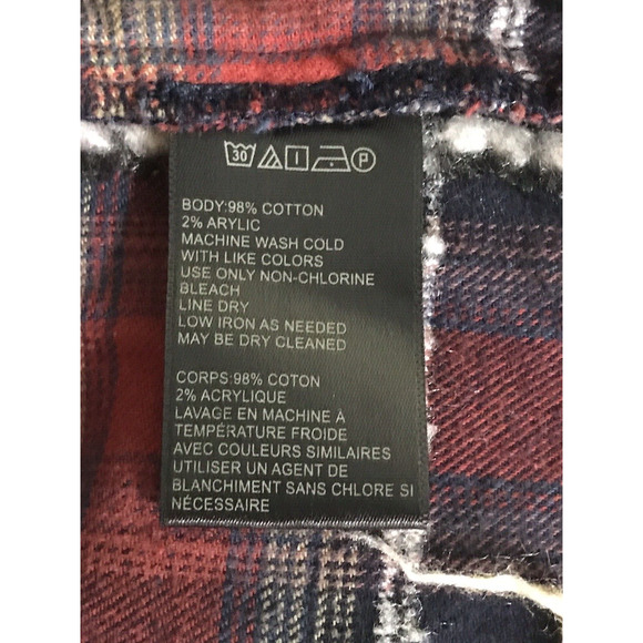 BDG Red Black Plaid Flannel Button Down Shirt Womens M - Picture 9 of 9